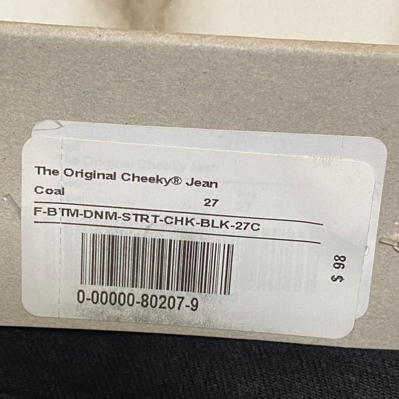 Everlane The Original Cheeky High Rise Black Denim Cropped Jeans Women's Size 27 - Picture 12 of 16